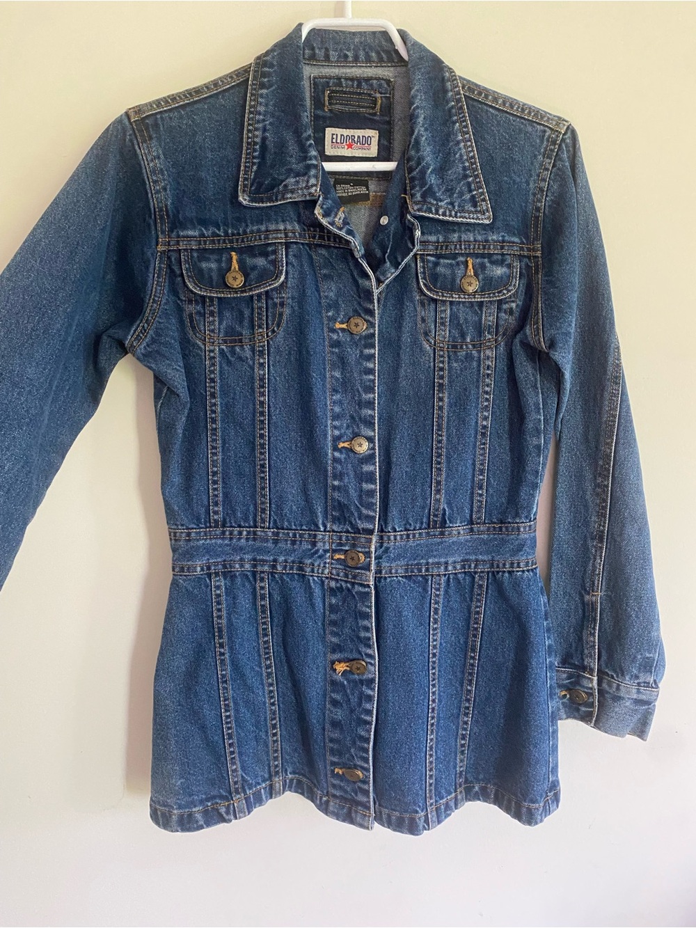 Women's Dark Blue Denim jean Jacket vintage style